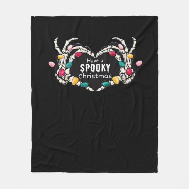 Skeleton Hand With Heart Classic Style Fleece Blanket (Front)