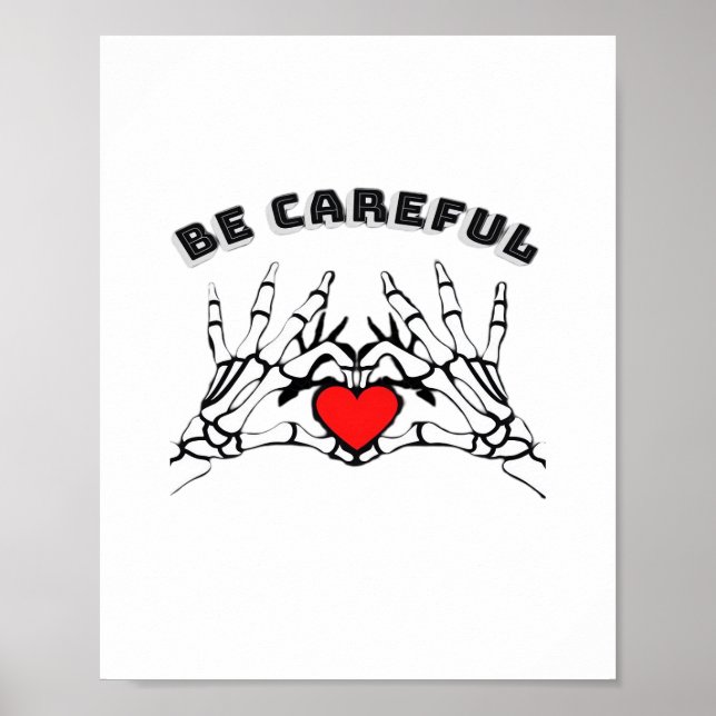 Skeleton Hand With Heart Classic Style Poster (Front)