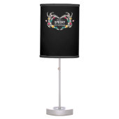 Skeleton Hand With Heart Classic Style Table Lamp (Front)