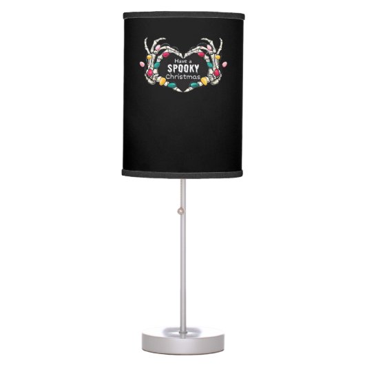 Skeleton Hand With Heart Classic Style Table Lamp (Front)