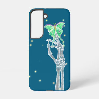 Skeleton hand with Luna Moth Samsung Galaxy S22 Case