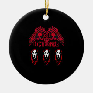 Skeleton Hands 31/10 Classic Ceramic Ornament