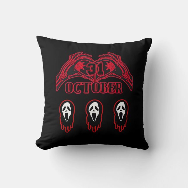 Skeleton Hands 31/10 Classic Throw Pillow (Front)