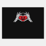 Skeleton Hands A Heart Spooky Halloween Sign