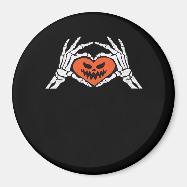 Skeleton Hands A Spooky Halloween Heart Classic Magnet (Front)
