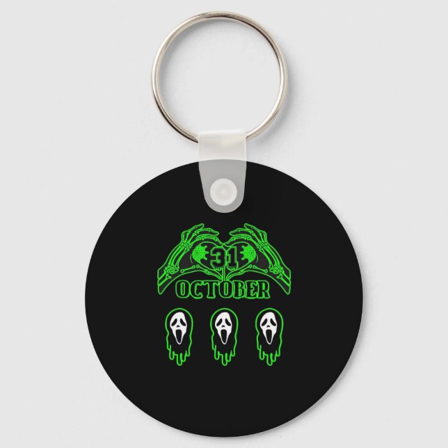 Skeleton Hands Classic Design Keychain (Front)