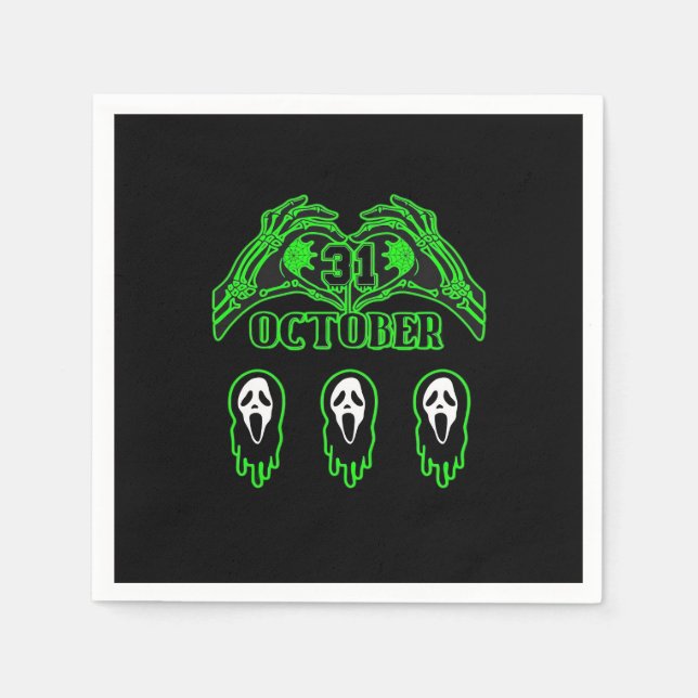 Skeleton Hands Classic Design Napkins (Front)