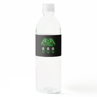 Skeleton Hands Classic Design Water Bottle Label