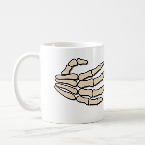 Skeleton Hands Cold to the Bone Coffee Mug
