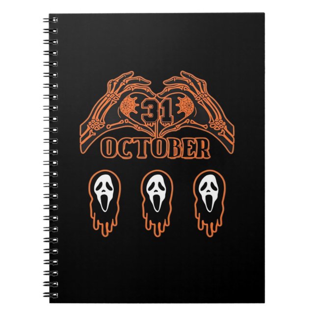 Skeleton Hands For Classic Halloween Notebook (Front)