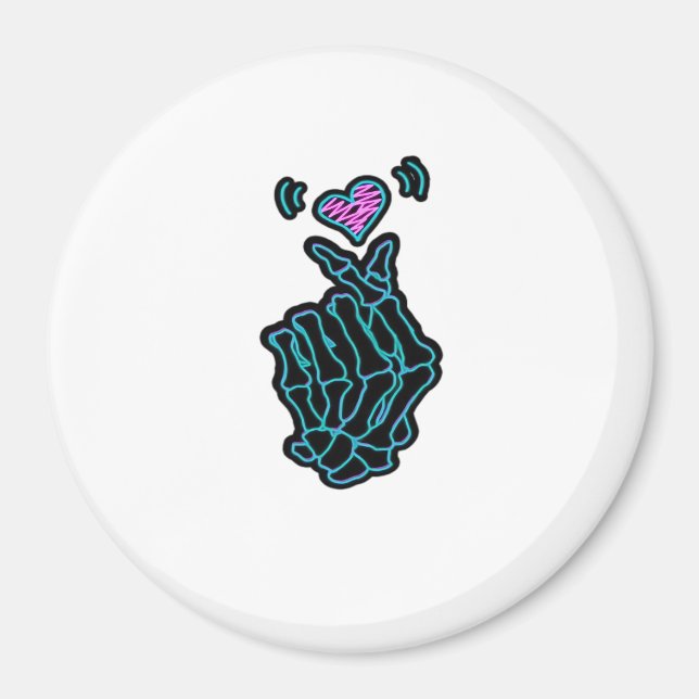 Skeleton Hands Forming A Heart Gentle Expression Magnet (Front)