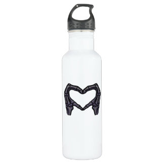 Skeleton Hands Forming A Heart  Stainless Steel Water Bottle