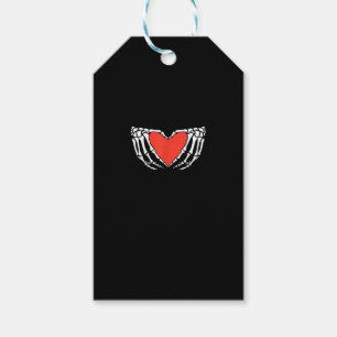 Skeleton Hands Forming Heart Creepy Gothic Gift Tags