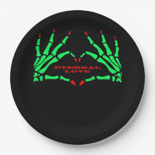 Skeleton Hands - Funny Halloween Paper Plates