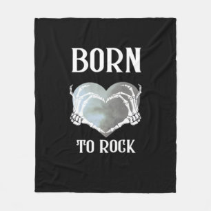 Skeleton Hands Grey Heart Graphic For Classic Fleece Blanket