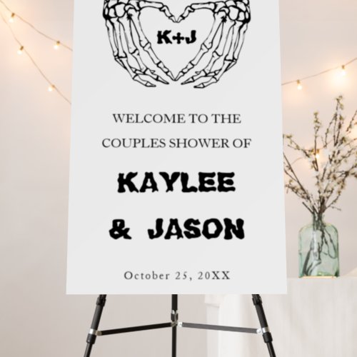 Skeleton Hands Halloween Couples Shower Foam Board