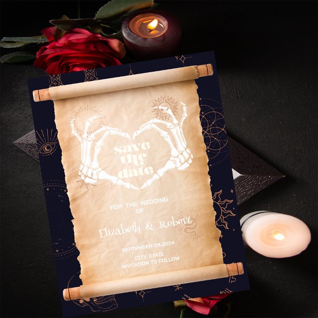 Skeleton Hands Halloween Save The Date (Creator Uploaded)