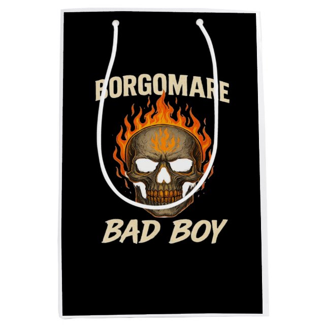 Skeleton Hands Heart Bold Graphic Style Medium Gift Bag (Front)