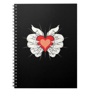 Skeleton Hands Heart Classic Aesthetic Notebook