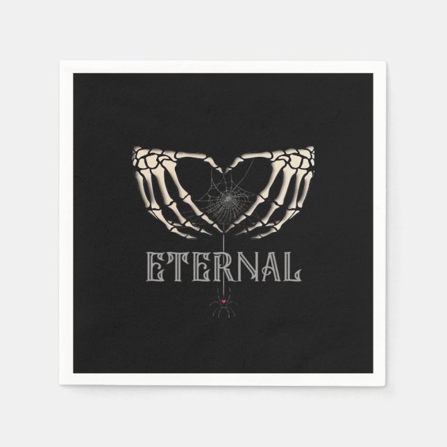Skeleton Hands Heart Classic Napkins (Front)