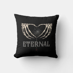 Skeleton Hands Heart Classic Throw Pillow