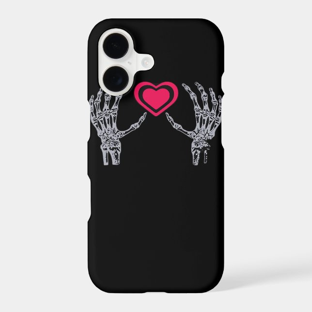 Skeleton Hands Heart Cute Iphone Case (Back)