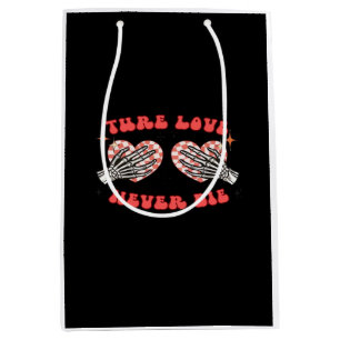 Skeleton Hands Heart Design Classic Aesthetic Medium Gift Bag