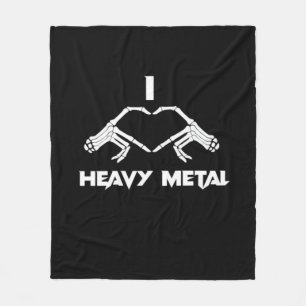 Skeleton Hands Heart - Funny Halloween Fleece Blanket