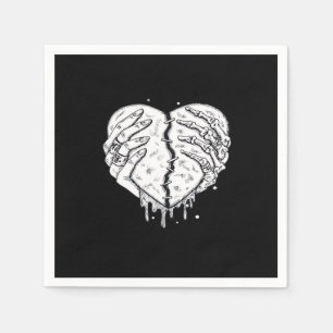 Skeleton Hands Heart– Gothic Heart Classic Napkins