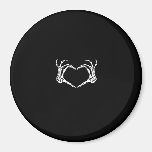Skeleton Hands Heart Graphic Bold Impression Magnet (Front)
