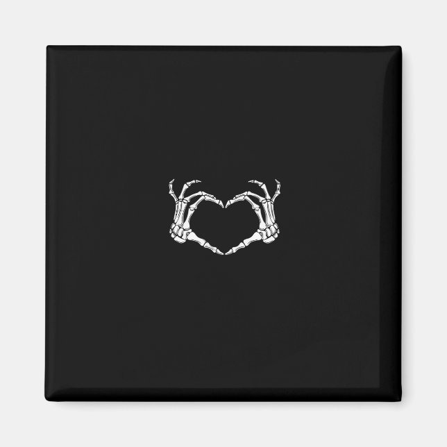 Skeleton Hands Heart Graphic Bold Impression Magnet (Front)