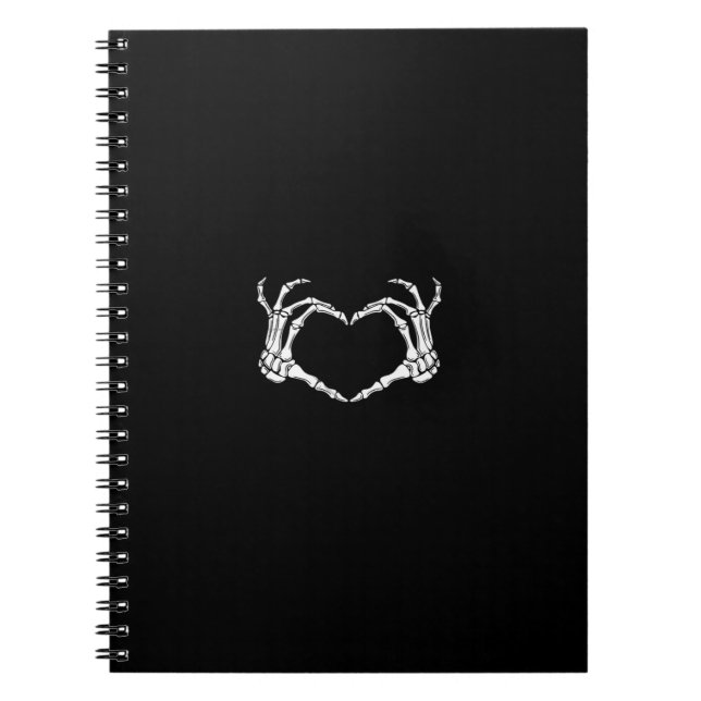 Skeleton Hands Heart Graphic Bold Impression Notebook (Front)