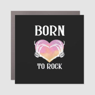 Skeleton Hands Heart Graphic Minimal Style Car Magnet