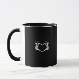 Skeleton Hands Heart Graphic Mug
