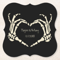 Skeleton Hands Heart Shape Custom Wedding