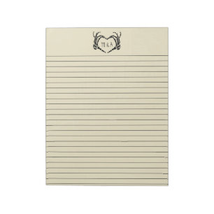 Skeleton Hands Heart Shape Custom Writing Paper Notepad