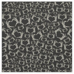 Skeleton Hands Heart Shape Goth Patterned Fabric