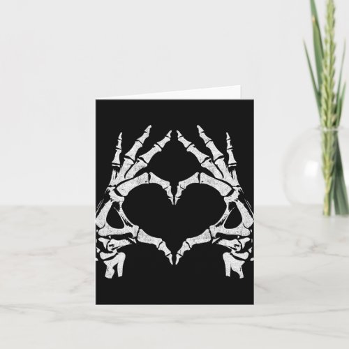 Skeleton Hands Heart Sign _ Halloween _ Skeleton H Card