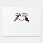 Skeleton Hands Heart Sign Halloween Women Girls Go
