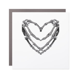 Skeleton Hands Heart Sign Retro Halloween Costume