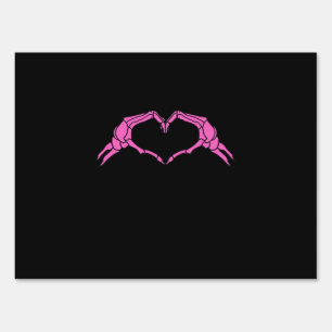 Skeleton Hands Heart Sign Retro Halloween Retro Vi