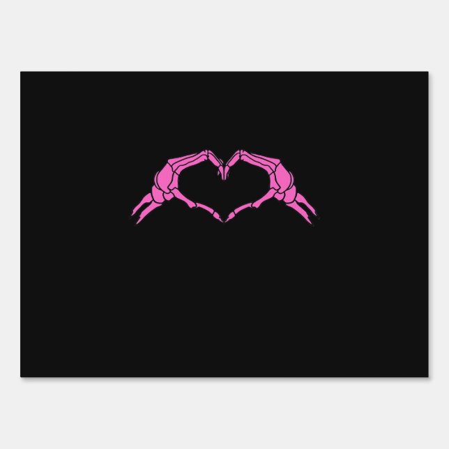 Skeleton Hands Heart Sign Retro Halloween Retro Vi (Front)