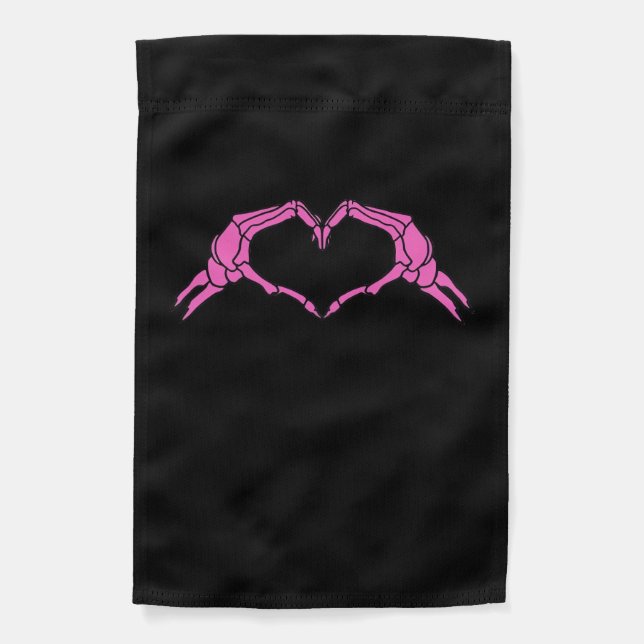 Skeleton Hands Heart Sign Retro Halloween Retro Vi (Front)