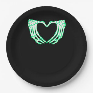 Skeleton Hands, Heart, Xray Halloween Costume Paper Plates
