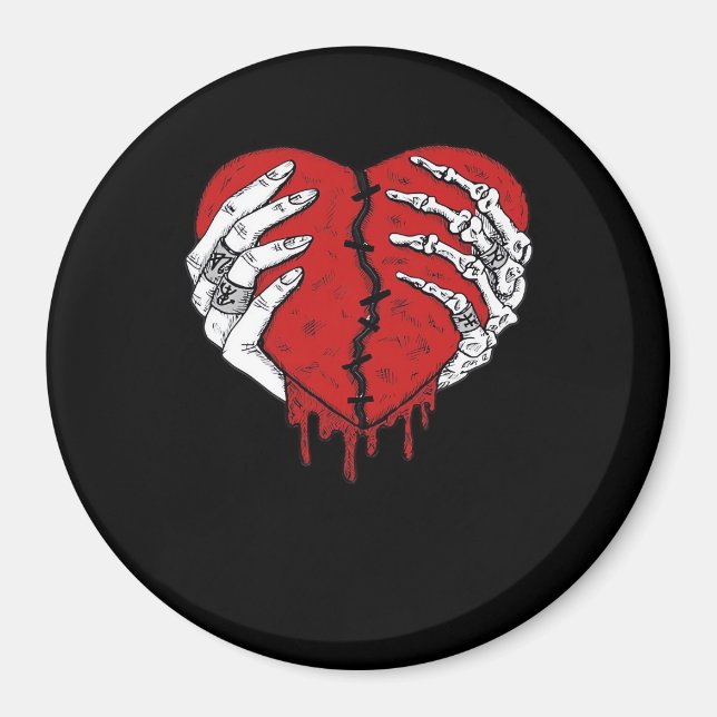 Skeleton Hands Hearts Classic Trending Style Magnet (Front)