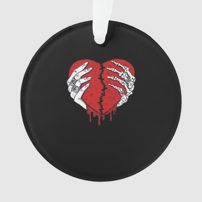 Skeleton Hands Hearts Classic Trending Style Ornament (Front)