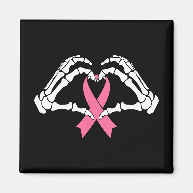 Skeleton Hands Holding Ribbon Halloween Costume Ha Magnet (Front)