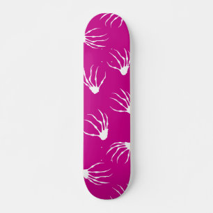 Skeleton Hands - Hot Pink Skateboard
