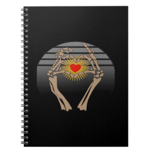 Skeleton Hands Making A Heart Classic Notebook
