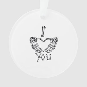 Skeleton Hands Making A Heart Subtle Expression Ornament